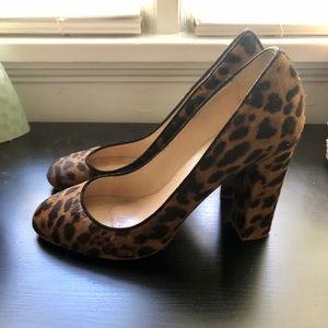 J Crew Collection Leopard Calf Hair Etta Pumps
